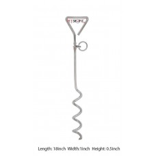 Super Dog Spiral Leash Peg Silver Plated